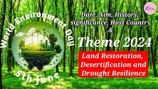 World Environment Day  5th June  Theme 2024  speech  essay  paragraph [upl. by Loralyn]