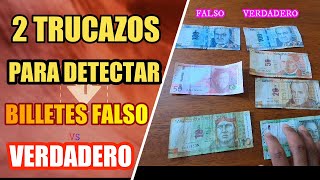 2 TRUCOS PARA RECONOCER BILLETES FALSOS vs VERDADEROS nuevo soles [upl. by Ika]