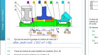 Guidage en rotation Correction exercice Bac 2009 Session principale Part 1 [upl. by Ayekan]