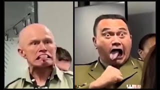 New Zealand army soldiers welcomed the new commanders with the Haka Dance [upl. by Weiss]