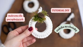 Ozdoba ze sznurka na choinkę DIY makrama na święta [upl. by Lugar299]