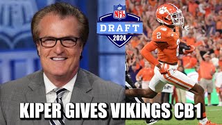 Mel Kiper Jr Gives Vikings CB1 in First 2024 NFL Mock Draft [upl. by Algernon]