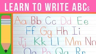 Learn to Write the ABCs  How to Write Letters  Handwriting Practice for Kids [upl. by Coffee432]