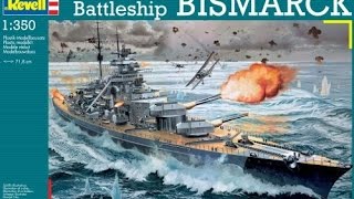 DKM Battleship Bismarck 1350 Scale Deck Details Flyover View [upl. by Zeba397]