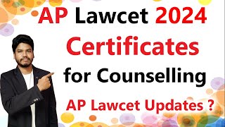 APCertificates For CounsellingAP LAWCET 2024 [upl. by Aelgna919]