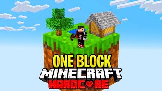 I Survived 100 Days on ONE BLOCK in Hardcore Minecraft [upl. by Eniarda]