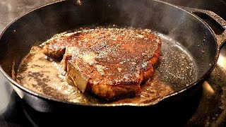 Cooking the BEST Steak EVER in Cast Iron  Cooking Is Easy [upl. by Pratte349]