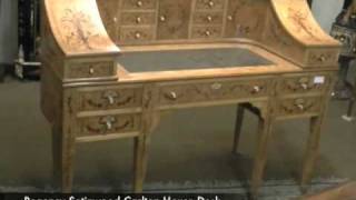 Regency Satinwood Carlton House Desk [upl. by Doxia]