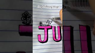 Simple lettering design  July Title design letteringart journaling [upl. by Geoff110]