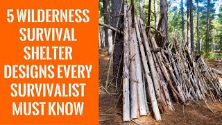 5 Wilderness Survival Shelter Designs Every Survivalist Must Know [upl. by Pillow]