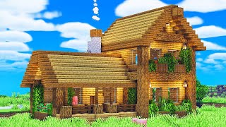 Minecraft Holzhaus bauen Tutorial 120  Starter Haus bauen in Minecraft Survival Tutorial [upl. by Asiral637]