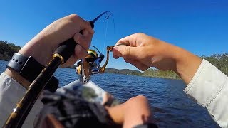 I hooked a MASSIVE fish kayak fishing [upl. by Kitti421]