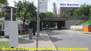 MVV München  Bus 222 Neuperlach Süd  Höllriegelskreuth  092022 [upl. by Ynohtnanhoj262]