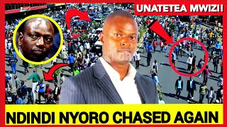 WATU SIO WAJINGA Ndindi Nyoro chased in Nyeri for trying to defend Rutos dollar 💸 lies [upl. by Ddet989]