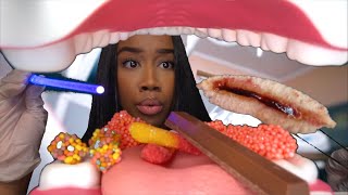 ASMR Dentist Cleans Your Teeth and Eats The Candy amp Your Lunch Out Of It 🦷🍫 ASMR Dentist Roleplay [upl. by Llenrahc]