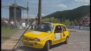 Nissan MicraMarch Rollover Vs Pole DEKRA Crash Test [upl. by Sherline964]