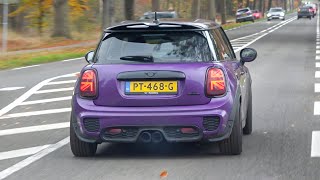 Mini Cooper S F56 with DECAT Fi Exhaust  LOUD POPS amp BANGS Accelerations Revs Tunnel Flame [upl. by Leler]