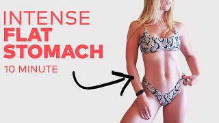 INTENSE flat abs in 10 minutes  flat stomach burn [upl. by Silevi284]