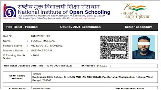 Nios Hall Ticket For OctNov 2024  Secondary amp Sr Secondary [upl. by Averi]