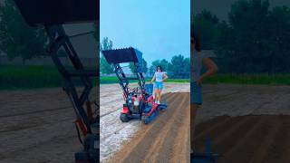 Orchard greenhouse management rotary tillerriding rotary tillerploughing tillerweeding [upl. by Odel260]