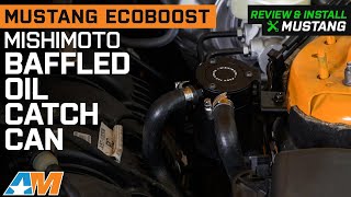 20152023 Mustang Mishimoto Baffled Oil Catch Can Review amp Install [upl. by Ibbor245]