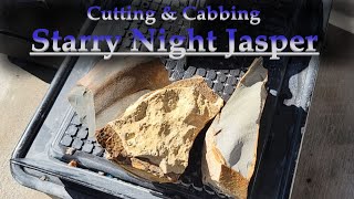 Cutting and Cabbing Starry Night Jasper 211 212 and 213 Cabochons [upl. by Libbie]