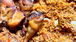 Delicious Jollof Rice cooking [upl. by Ylatan]