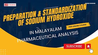 preparation amp standardization of sodium hydroxide in malayalam pharmaceutical analysis unit 1 [upl. by Eniluqcaj]