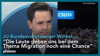 CSUParteitag Interview mit Johannes Winkel JUBundesvorsitzender [upl. by Jegger]