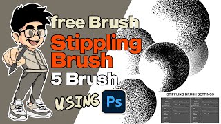 Free Stippling Brush for Adobe Photoshop [upl. by Leahcimnhoj368]