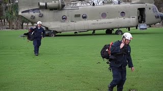 Florida National Guard launches Hurricane Milton response flight operations [upl. by Grof766]