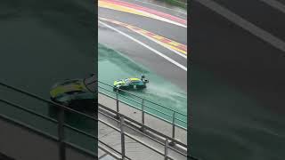 Big Crash 24h Spa 2024 Testday Aston Martin Comtoyou crash spa 24hours 24h gt3 rain [upl. by Gayler]