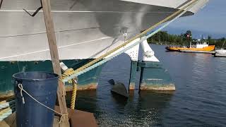 SailwithMistral CS 36 Traditional Visiting SS Keewatin Port Mcnicoll last Edwardian era ship [upl. by Ellimak]