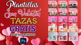 PLANTILLAS SAN VALENTIN  GRATIS  TAZAS  SUBLIMACION [upl. by Orimisac659]