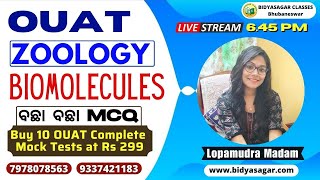 OUATICAR Preparation   Biology  Zoology  Biomolecules  MCQ  Bidyasagar Classes [upl. by Aras210]