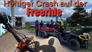 Bike Festival Willingen 2024 geht schief  Sturz Crash auf der Freeride Linie  Bikepark gone wrong [upl. by Terle]