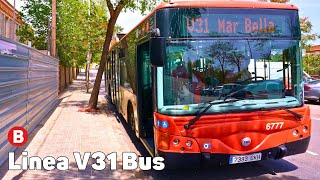 V31 Bus  Autobús de Barcelona  Viaje completo [upl. by Arytas]