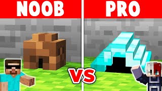 Minecraft NOOB vs PRO SAFEST TINY HOUSE BUILD CHALLENGE With ProBoiz95 [upl. by Yerag]