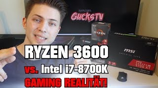 Gaming Realität RYZEN 3600 vs Intel i78700K 50GHz das große BATTLE [upl. by Elyrad]