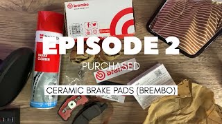 PURCHASED CERAMIC BRAKE PADS BREMBO [upl. by Gaye]