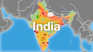 India  Population Languages amp Religions [upl. by Bolton403]