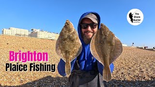 UK Beach Fishing Plaice Fishing Brighton Beach With Wayne Gem Steve amp Stuart 4K [upl. by Caryl]