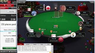 Replay quotZackattak13quot Final table PokerStars Winter Series22M 109 NLHE Turbo 100K Dec 30 2019 [upl. by Eizdnil479]