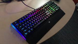 Redragon Aryaman RGB light effects 4K [upl. by Sarina736]