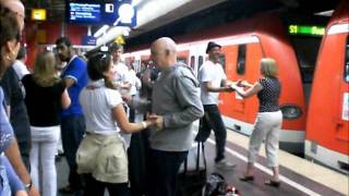 Jivin Munich  Dancing on Munich SBahn platform Spring Fling 2011 [upl. by Hoem345]