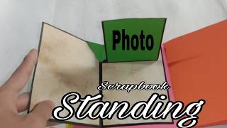 DIY STANDING VINTAGE ALBUM SCRAPBOOK SCHOOL PROJECT [upl. by Anazraf]