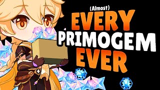 EVERY F2P Primogem You Could Have EVER Obtained Since Day 1 or close to it [upl. by Notnirb676]