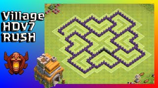 Guide Clash Village HDV7 RUSH  Clash of clans Village [upl. by Imekawulo692]