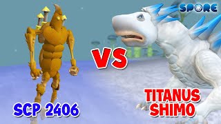 Scp2406 vs Titanus Shimo  Horror vs Titan S4E1  SPORE [upl. by Aikemal]