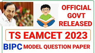 TS EAMCET 2023 MODEL QUESTION PAPERBIPCOFFICE GOVT RELEASED [upl. by Elenore]